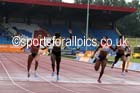 Jodie Williams (Herts Pheonix) wins from Bianca Williams (Enfield) and 3rd Anyika Onoura (Liverpool) 200 metres final, 2014 Sainsbury's British Championships. Photo: David T. Hewitson/Sports for All Pics